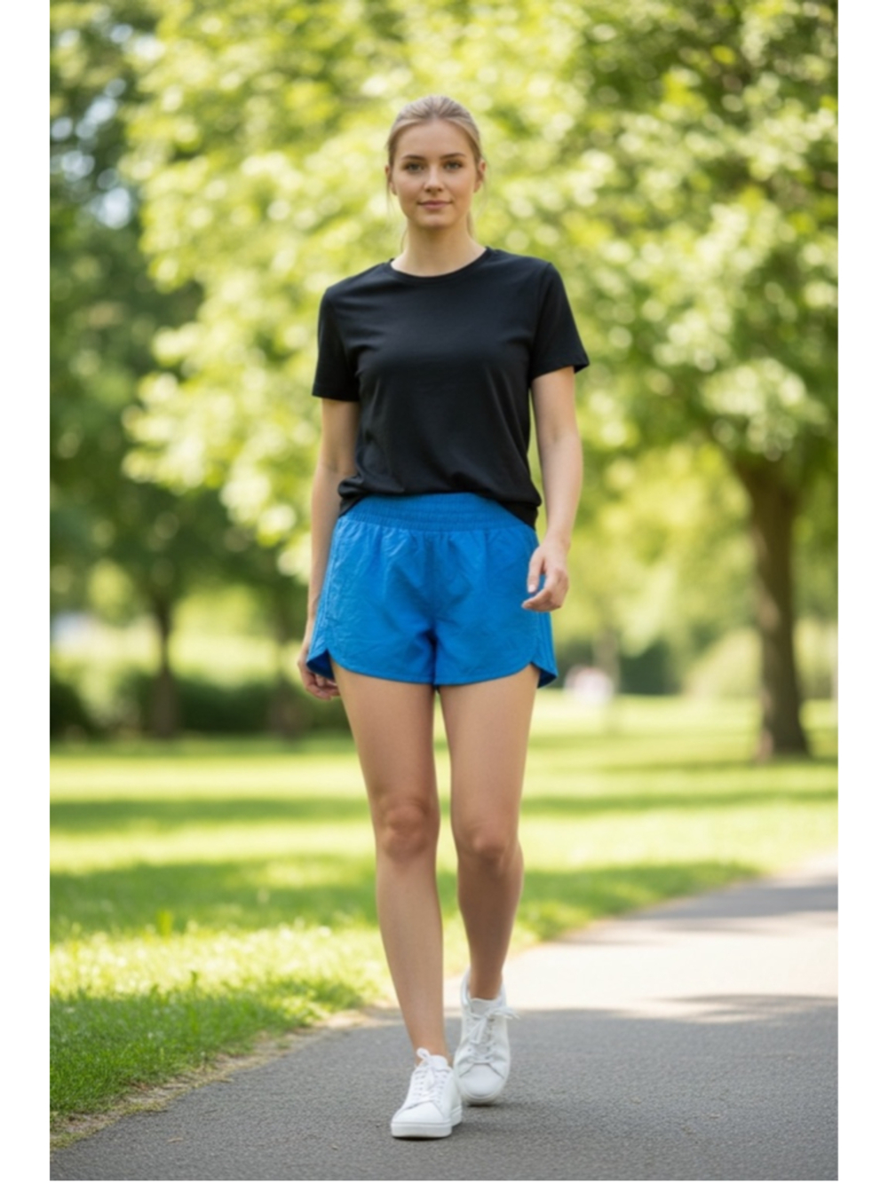 Women's Adidas Blue pacer 3” Athletic Shorts S